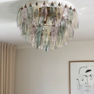 Murano Loftslampe – Poliedri – 84 glas – Multi