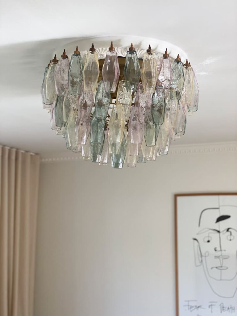 Murano Loftslampe – Poliedri – 84 glas – Multi