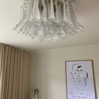 Murano Loftslampe – 64 Kronblade – Klar